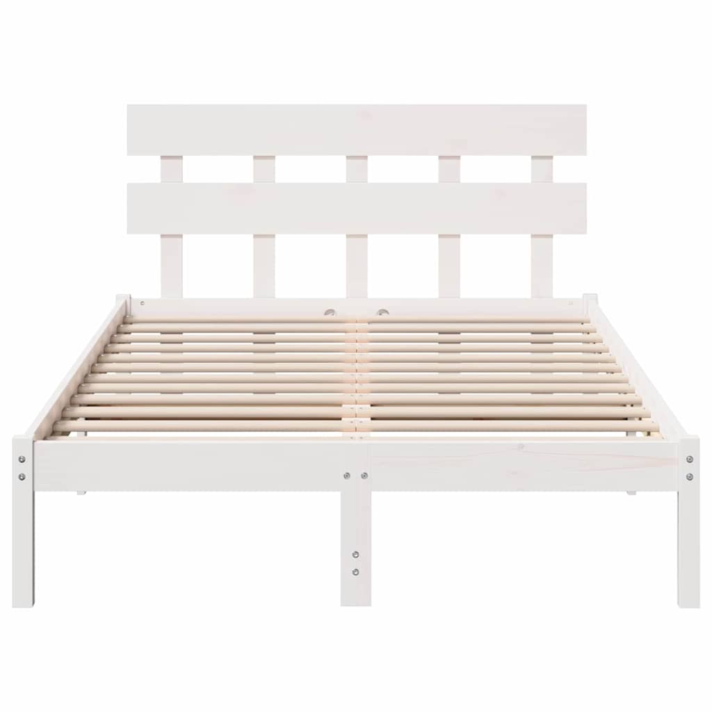Struttura del letto Bianco 120 x 190 cm Legno massello di pino | homemem39