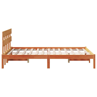 Struttura del letto Marrone 120 x 190 cm Legno massello di pino | homemem39