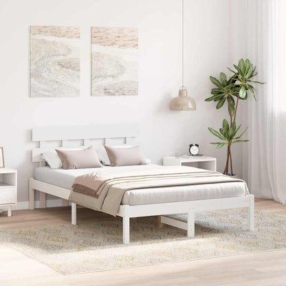 Struttura del letto Bianco 140 x 190 cm Legno massello di pino | homemem39