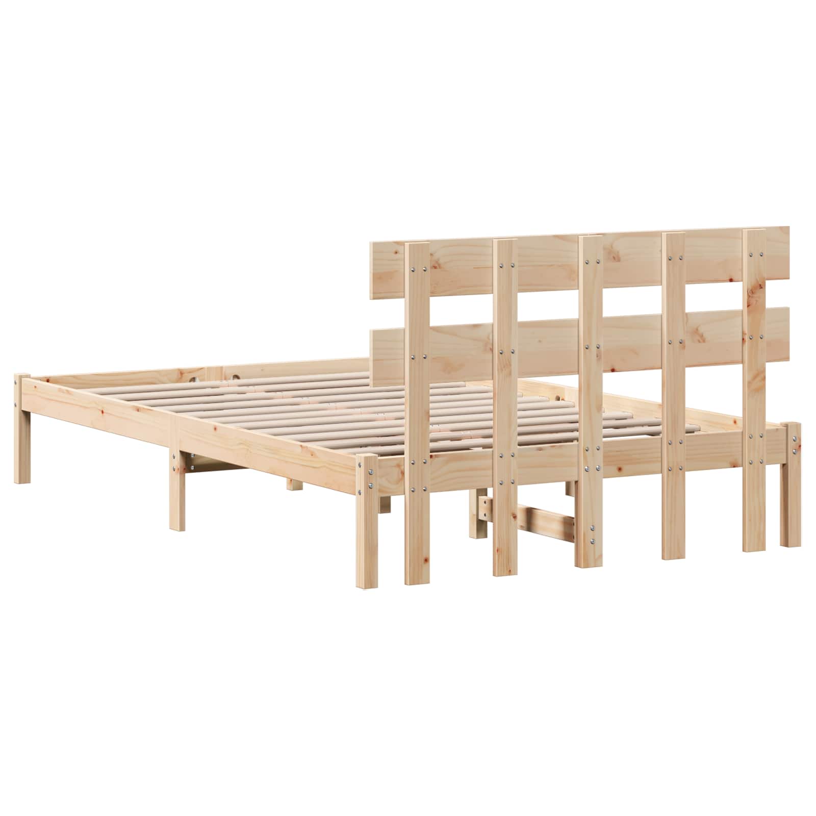 Struttura del letto Marrone 135 x 190 cm Legno massello di pino | homemem39