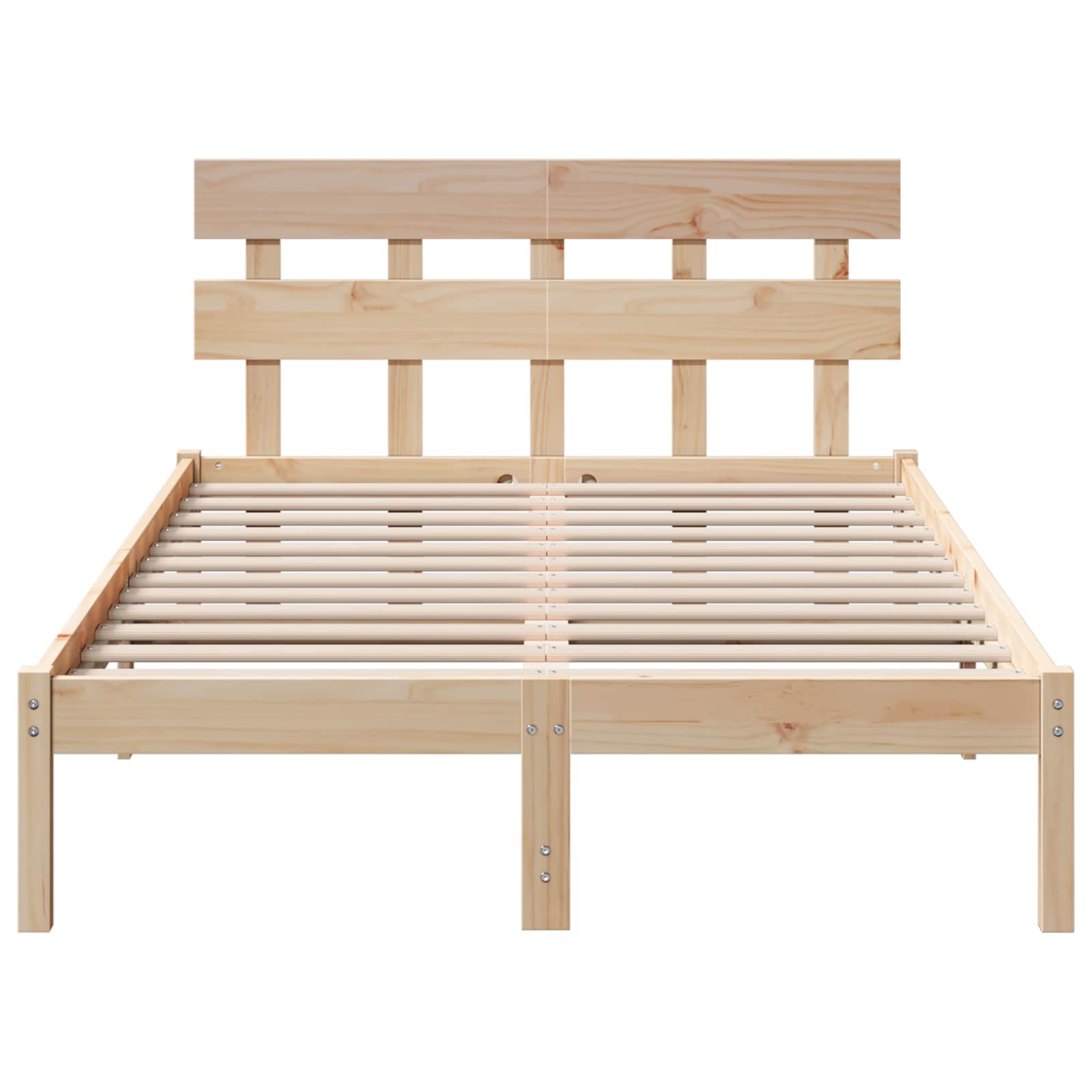 Struttura del letto Marrone 135 x 190 cm Legno massello di pino | homemem39