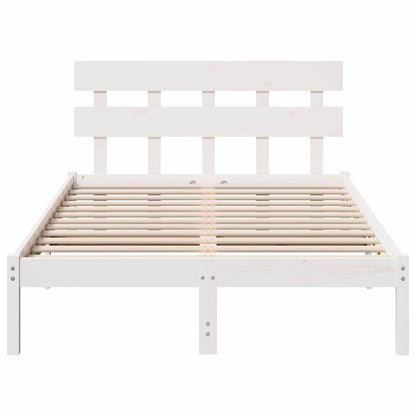 Struttura del letto Bianco 135 x 190 cm Legno massello di pino | homemem39