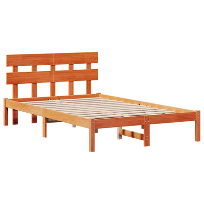 Struttura del letto Marrone 135 x 190 cm Legno massello di pino | homemem39