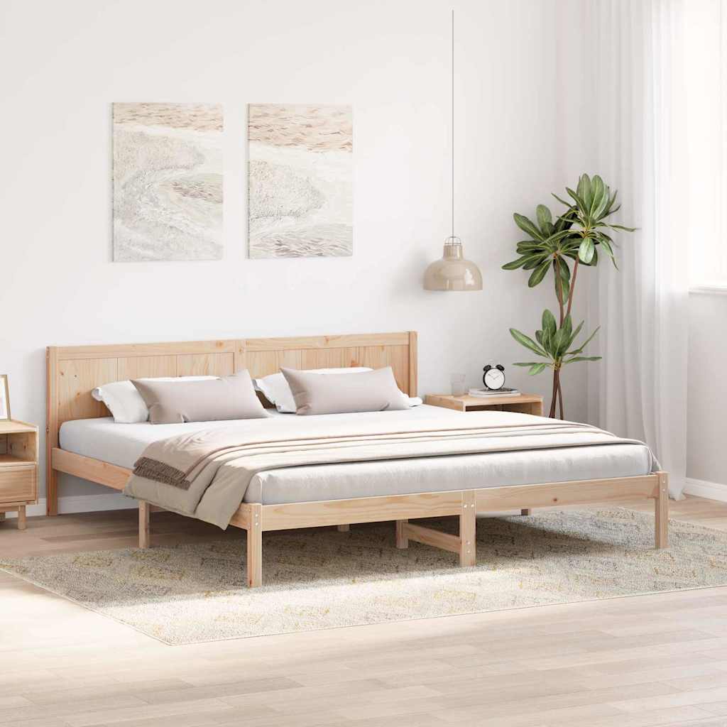 Struttura del letto Marrone 180 x 200 cm Legno massello di pino | homemem39