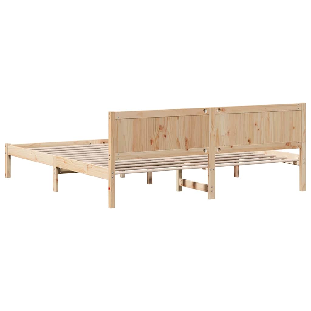 Struttura del letto Marrone 180 x 200 cm Legno massello di pino | homemem39