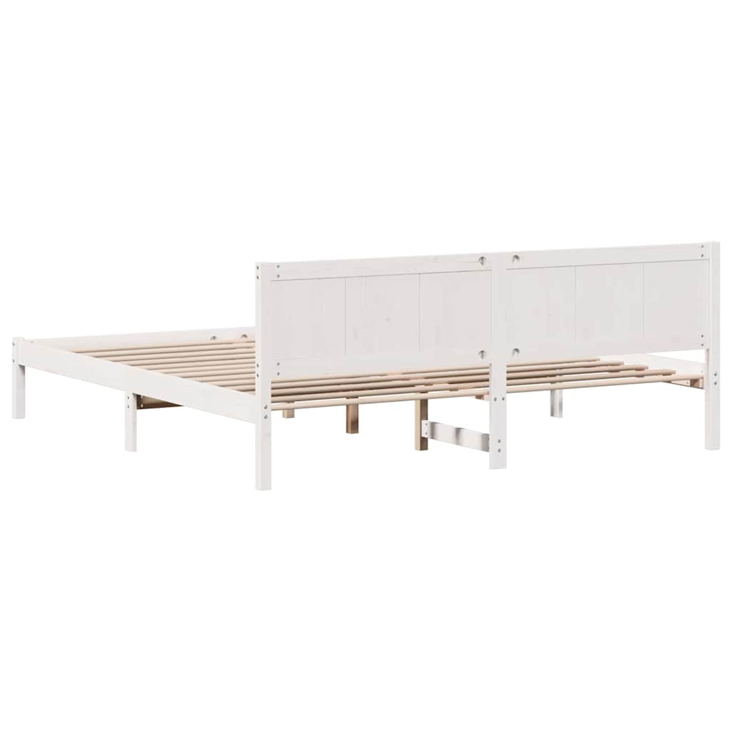Struttura del letto Bianco 180 x 200 cm Legno massello di pino