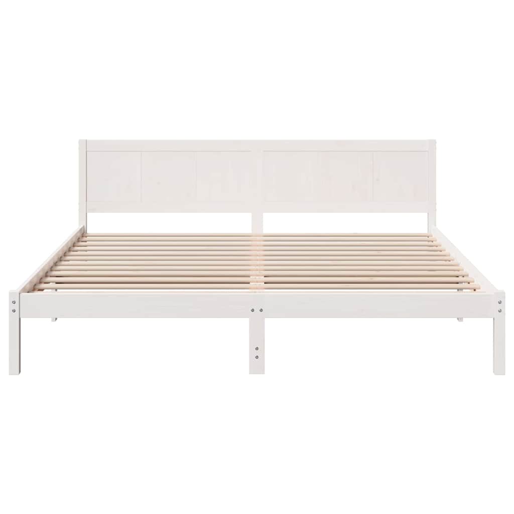 Struttura del letto Bianco 180 x 200 cm Legno massello di pino | homemem39