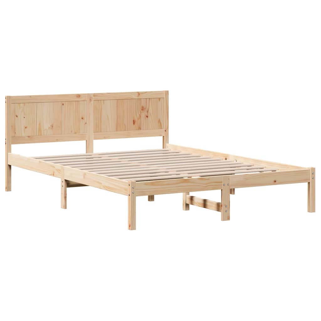 Struttura del letto Marrone 160 x 200 cm Legno massello di pino | homemem39