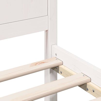 Struttura del letto Bianco 160 x 200 cm Legno massello di pino | homemem39