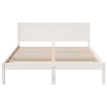 Struttura del letto Bianco 160 x 200 cm Legno massello di pino | homemem39