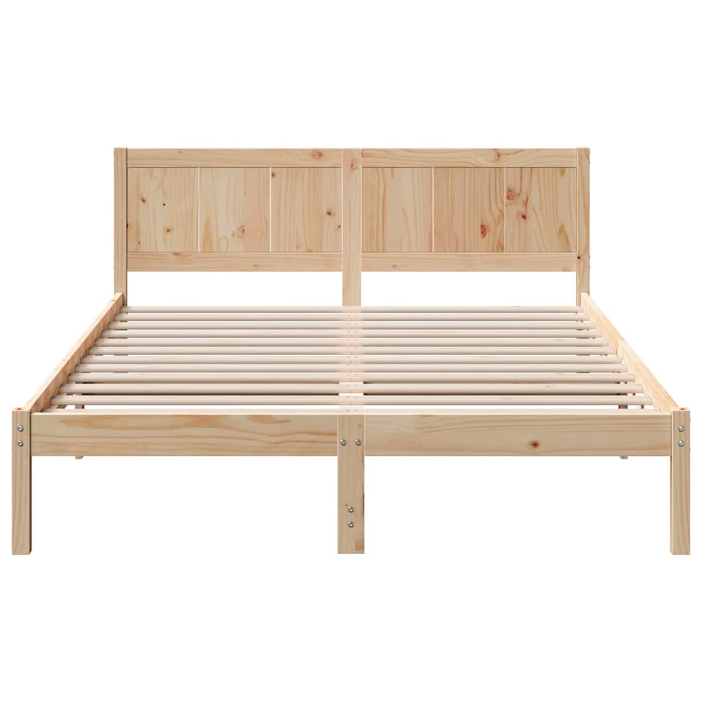 Struttura del letto Marrone 150 x 200 cm Legno massello di pino | homemem39