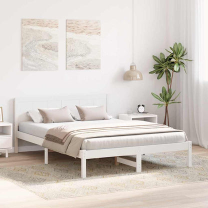 Struttura del letto Bianco 150 x 200 cm Legno massello di pino | homemem39