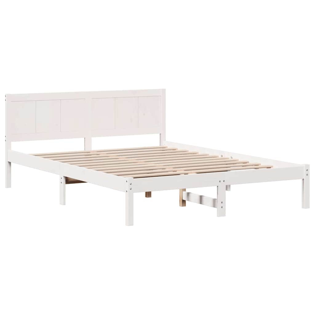Struttura del letto Bianco 150 x 200 cm Legno massello di pino