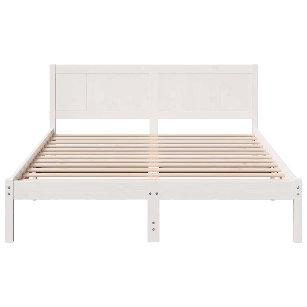 Struttura del letto Bianco 150 x 200 cm Legno massello di pino | homemem39