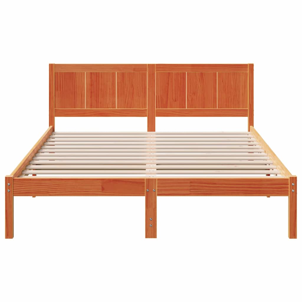 Struttura del letto Marrone 150 x 200 cm Legno massello di pino | homemem39