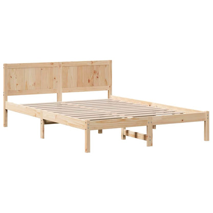 Struttura del letto Marrone 140 x 200 cm Legno massello di pino | homemem39