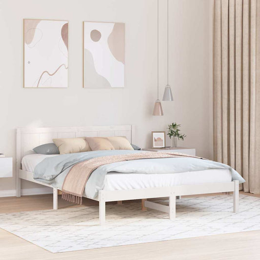 Struttura del letto Bianco 140 x 200 cm Legno massello di pino | homemem39