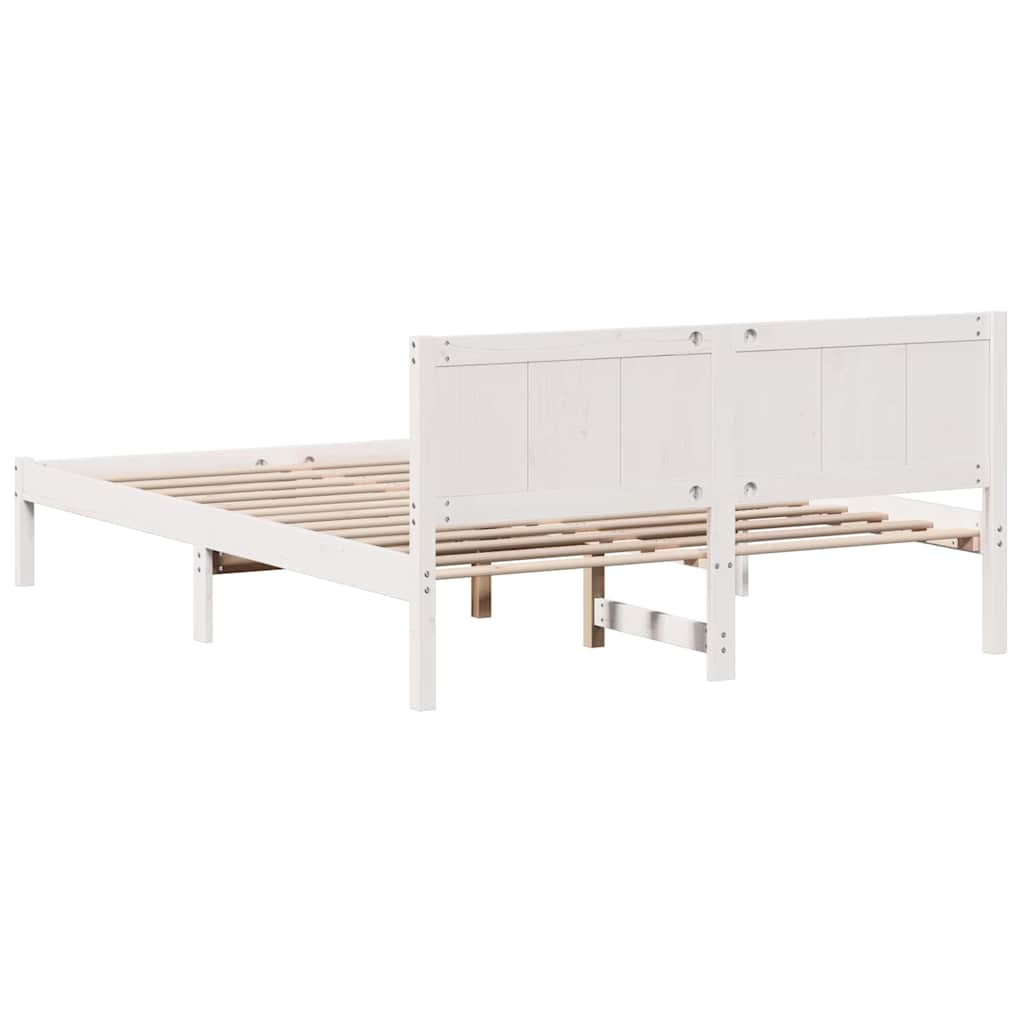 Struttura del letto Bianco 140 x 200 cm Legno massello di pino | homemem39