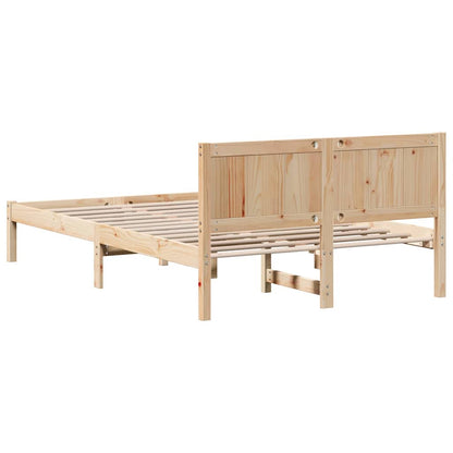 Struttura del letto Marrone 120 x 200 cm Legno massello di pino | homemem39