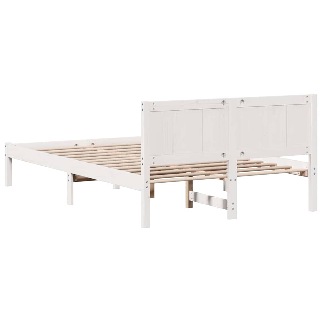 Struttura del letto Bianco 120 x 200 cm Legno massello di pino | homemem39