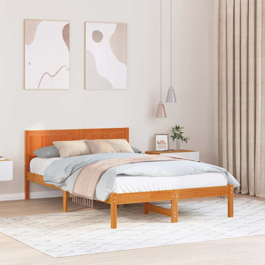 Struttura del letto Marrone 120 x 200 cm Legno massello di pino | homemem39
