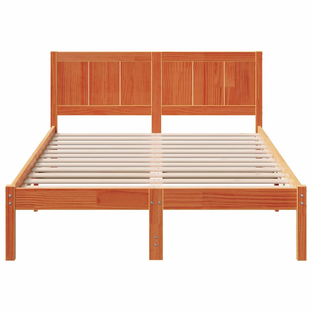 Struttura del letto Marrone 120 x 200 cm Legno massello di pino | homemem39