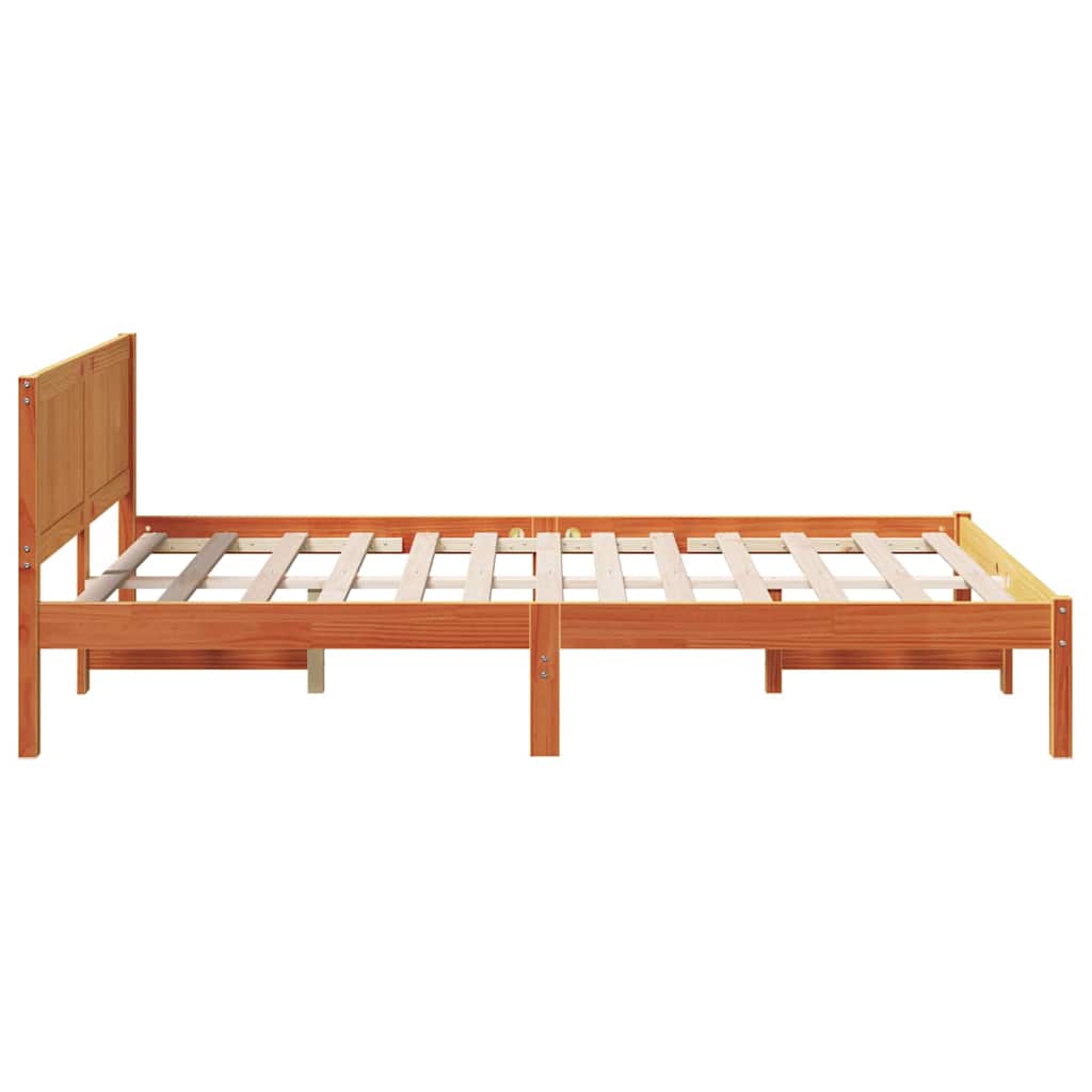Struttura del letto Marrone 120 x 200 cm Legno massello di pino | homemem39