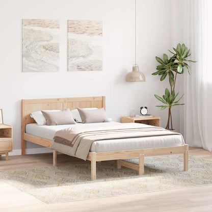 Struttura del letto Marrone 140 x 190 cm Legno massello di pino | homemem39