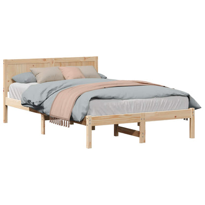 Struttura del letto Marrone 140 x 190 cm Legno massello di pino | homemem39