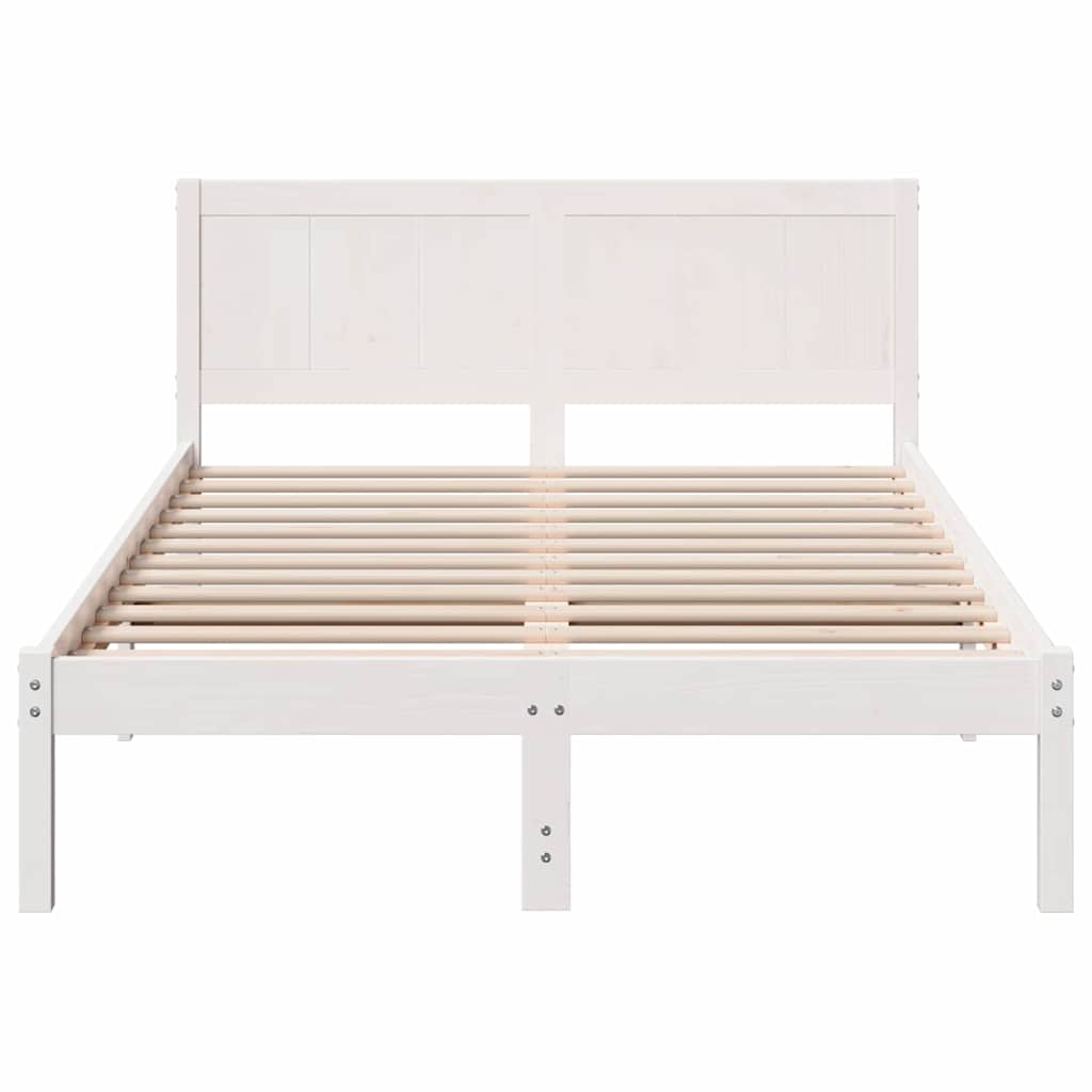 Struttura del letto Bianco 140 x 190 cm Legno massello di pino | homemem39