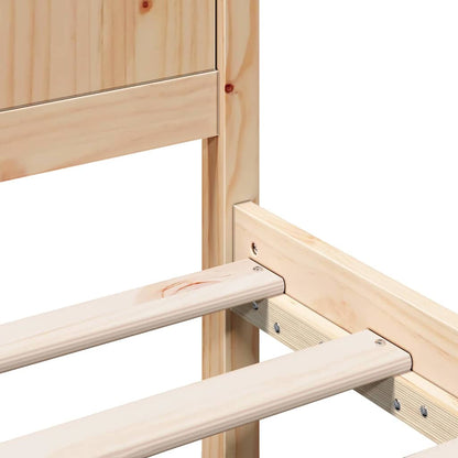 Struttura del letto Marrone 135 x 190 cm Legno massello di pino