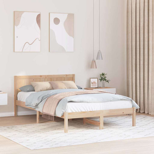 Struttura del letto Marrone 120 x 190 cm Legno massello di pino | homemem39