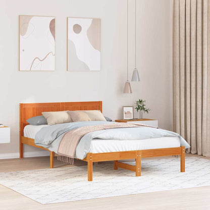 Struttura del letto Marrone 120 x 190 cm Legno massello di pino | homemem39