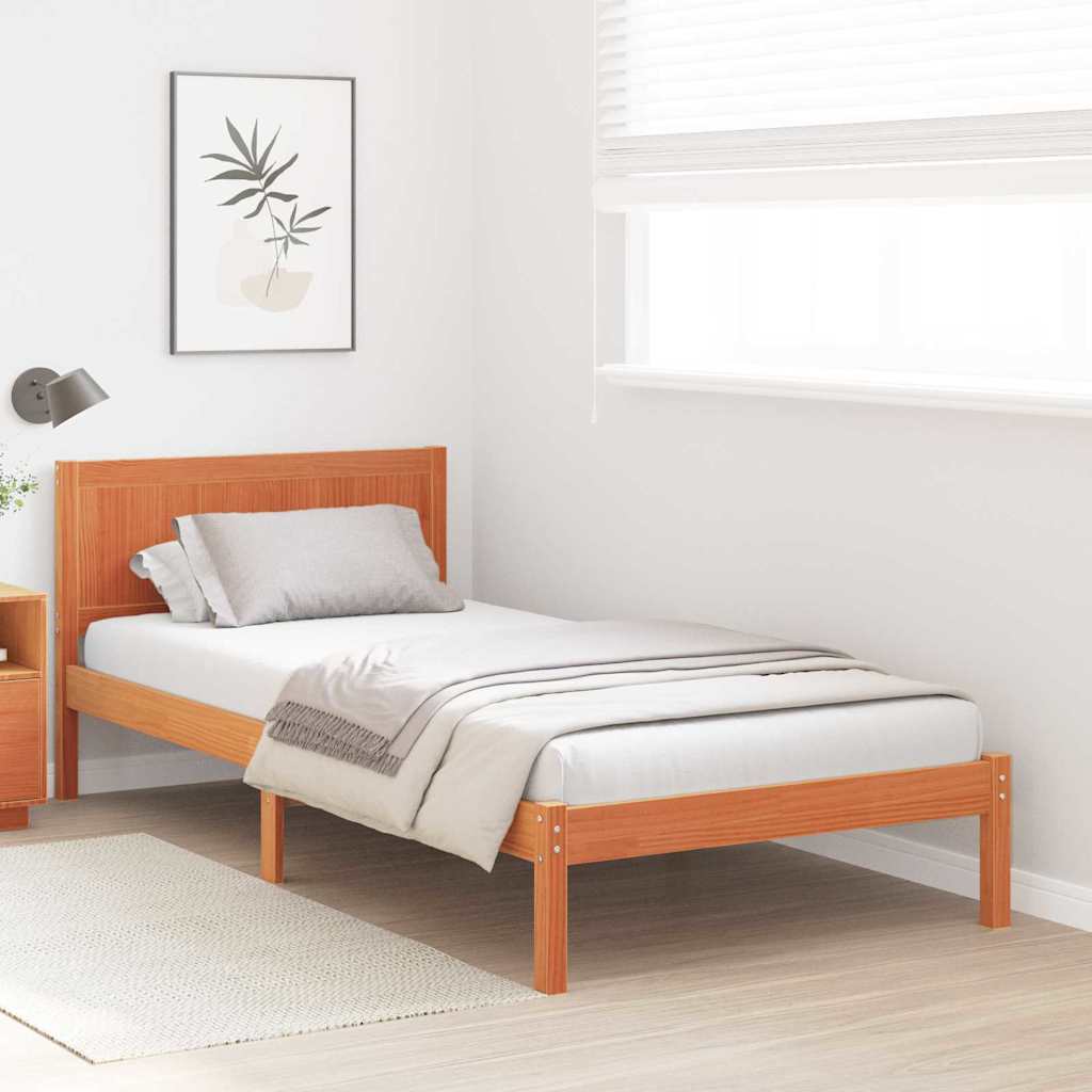 Struttura del letto Marrone 80 x 200 cm Legno massello di pino | homemem39