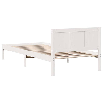 Struttura del letto Bianco 90 x 200 cm Legno massello di pino | homemem39