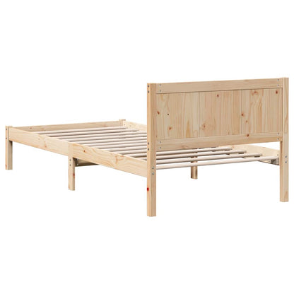 Struttura del letto Marrone 100 x 200 cm Legno massello di pino | homemem39