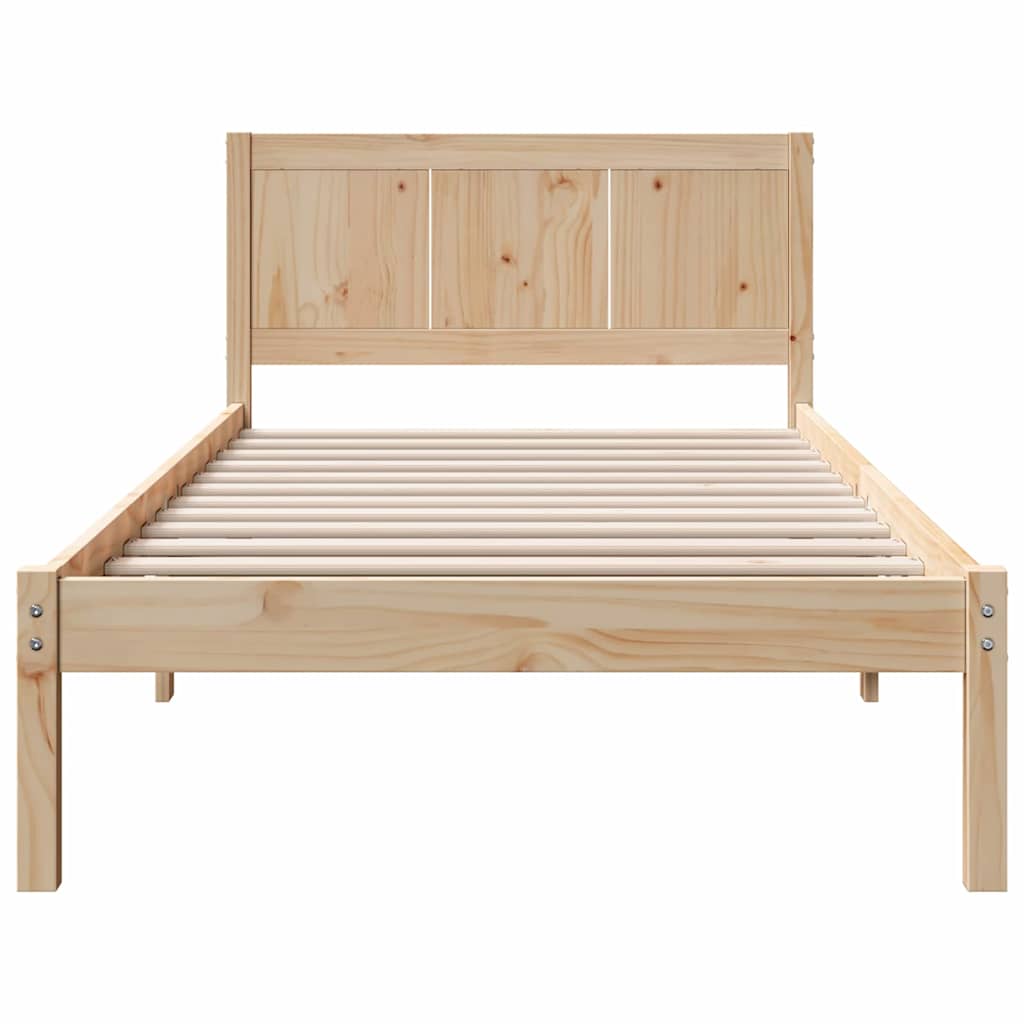 Struttura del letto Marrone 100 x 200 cm Legno massello di pino | homemem39