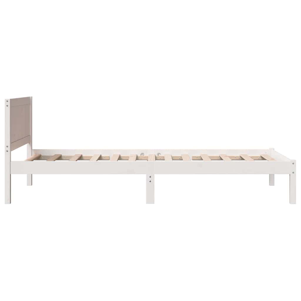 Struttura del letto Bianco 100 x 200 cm Legno massello di pino | homemem39