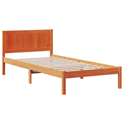 Struttura del letto Marrone 90 x 190 cm Legno massello di pino | homemem39