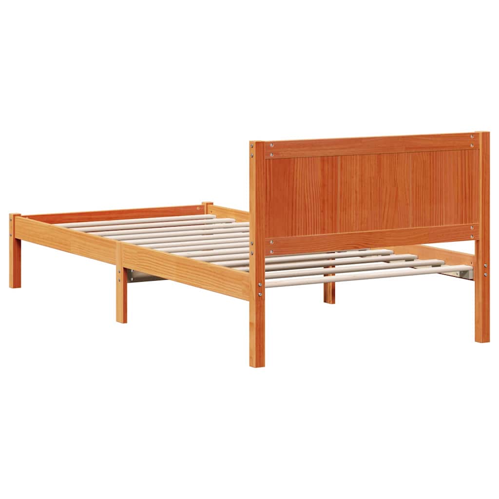 Struttura del letto Marrone 90 x 190 cm Legno massello di pino | homemem39