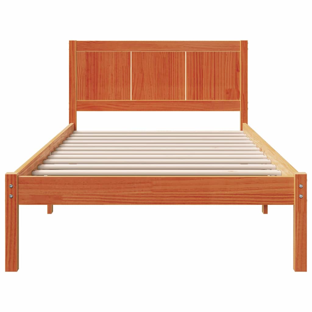 Struttura del letto Marrone 90 x 190 cm Legno massello di pino | homemem39