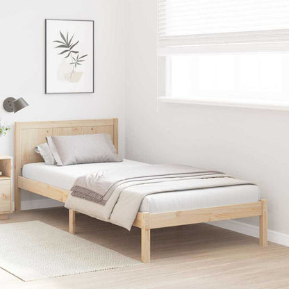 Struttura del letto Marrone 75 x 190 cm Legno massello di pino | homemem39