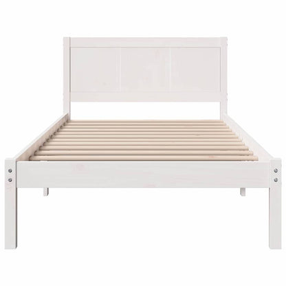 Struttura del letto Bianco 75 x 190 cm Legno massello di pino | homemem39