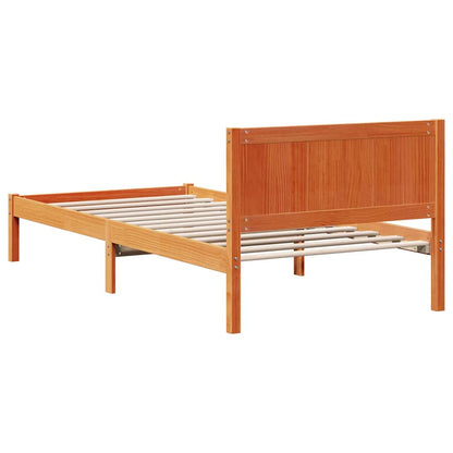 Struttura del letto Marrone 75 x 190 cm Legno massello di pino | homemem39