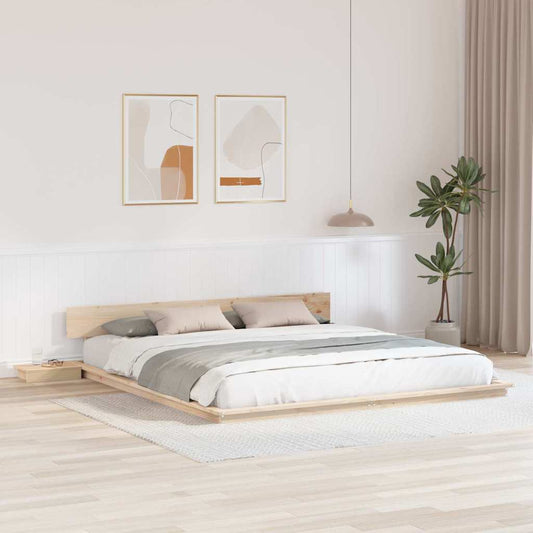 Struttura del letto Marrone 200 x 200 cm legno | homemem39