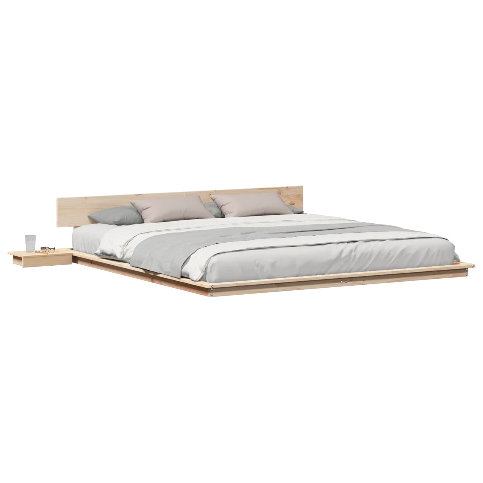 Struttura del letto Marrone 200 x 200 cm legno | homemem39