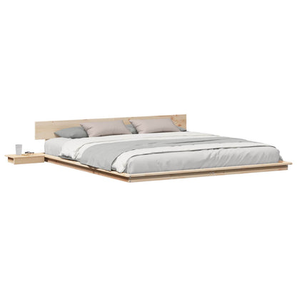 Struttura del letto Marrone 200 x 200 cm legno | homemem39