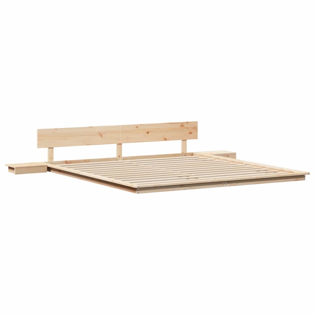 Struttura del letto Marrone 200 x 200 cm legno | homemem39