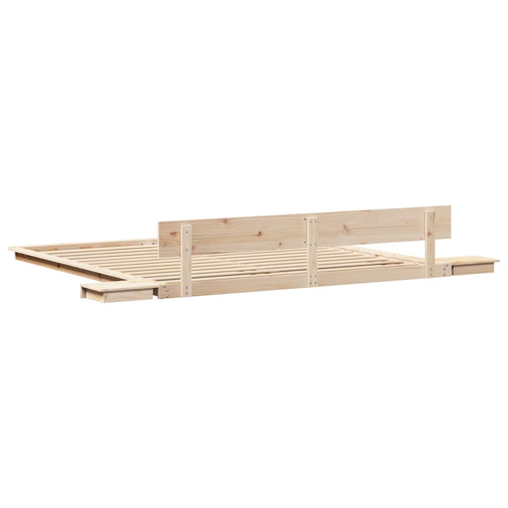 Struttura del letto Marrone 200 x 200 cm legno | homemem39