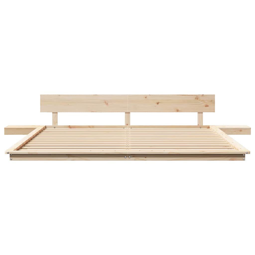 Struttura del letto Marrone 200 x 200 cm legno | homemem39